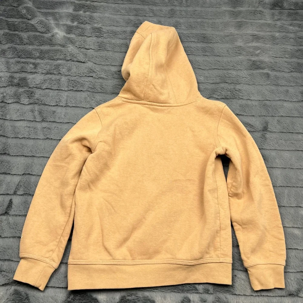 Nike 3 Brand Kids Tan Pullover Hoodie Graphic Sweatshirt Size 7 6-7 Yrs 0854-X0L
